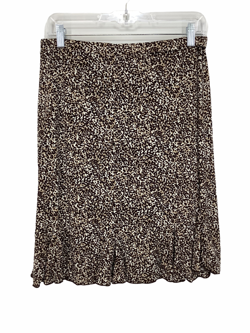 George Stretch Brown Leopard Animal Skirt S 4/6